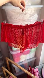 Lingerie rouge M transparent ensemble, Rouge, Ensemble