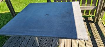 Tuintafel met arduin, Belgische blauwsteen 140x140cm +RVS beschikbaar voor biedingen