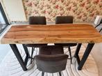 Massieve mango houten tafel + 3 Henders & Hazel krukken, Ophalen, Minder dan 50 cm, 100 tot 150 cm, Nieuw