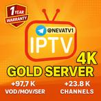 Abo IPTV GOLD Server 4K UHD (1 jaar), Ophalen, Nieuw, Zonder harde schijf