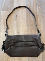 Zo goed als nieuwe bruine Lederen Scada handtas, Enlèvement ou Envoi, Comme neuf, Brun, Cuir