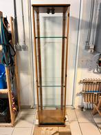 Molteni&C design glazen vitrinekast (glas in walnoot frame), Huis en Inrichting, Ophalen, Minder dan 50 cm, Gebruikt, Glas