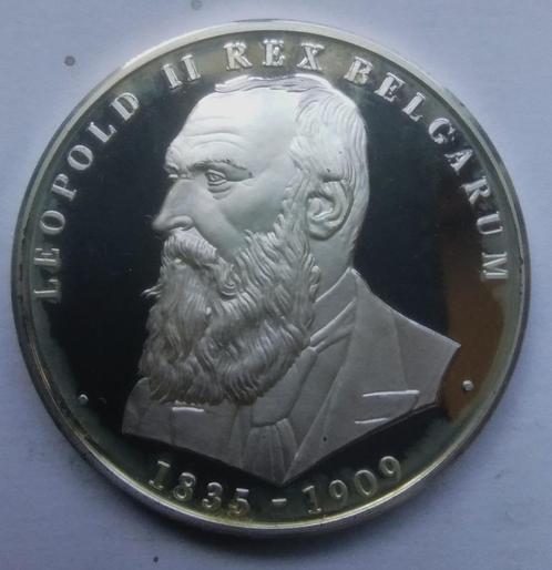medaille leopold II rex bulgarum - 99,9%zilver - in etui, Postzegels en Munten, Penningen en Medailles, Zilver, Ophalen of Verzenden
