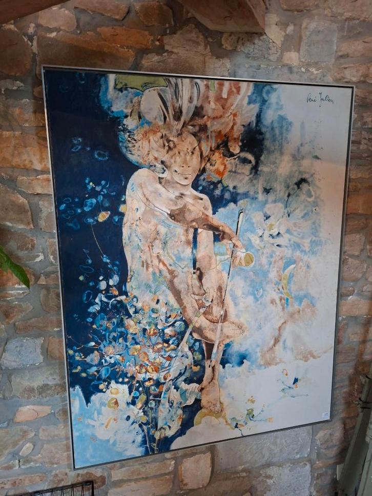 oeuvre " rené julien " l'ange violon, Antiquités & Art, Art | Peinture | Moderne, Enlèvement