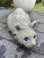 Kat stenen tuinbeeld, Tuin en Terras, Ophalen, Gebruikt, Steen, Dierenbeeld