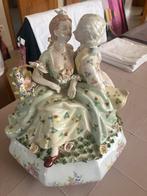 Antieke porseleinen soepkom / juwelenkist uit 1900, Antiek en Kunst, Ophalen