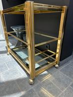 Barcart messing chroom vintage Pierre Vandel 70’, Ophalen, Gebruikt