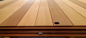 houten voordeur Afzelia beschikbaar voor biedingen