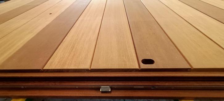 houten voordeur Afzelia, Doe-het-zelf en Bouw, Deuren en Vliegenramen, Nieuw, Buitendeur, 200 tot 215 cm, 100 tot 120 cm, Hout