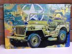 Willys Jeep Metalen Wandbord | Willy's Jeep ww2, Verzamelen, Verzenden, Nieuw