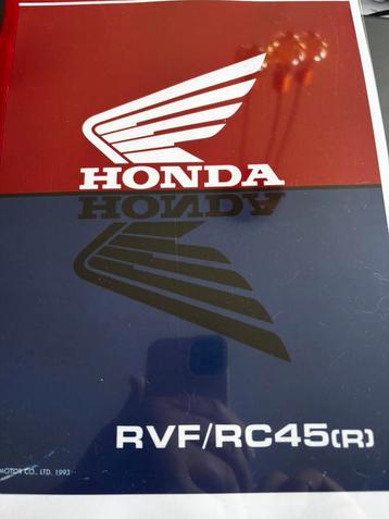 Manuel d'atelier Honda pour la Honda RVF 750, RC45, Enlèvement ou Envoi, Honda
