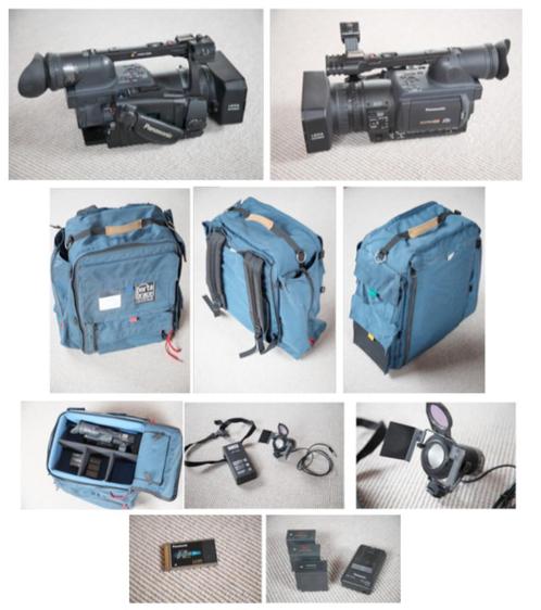 Caméra Panasonic HVX 200 + sac Portabrace BK3 + accessoires, Audio, Tv en Foto, Videocamera's Digitaal, Gebruikt, Camera, Geheugenkaart
