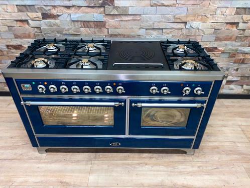 Luxe Boretti Majestic 6 pits + coupe de feu afzuigkap 150 cm, Elektronische apparatuur, Fornuizen, Zo goed als nieuw, Vrijstaand