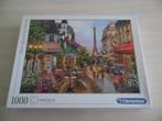 PUZZLE     FLEURS   DANS PARIS     1000 PIÈCES   CLEMENTONI, Comme neuf, 500 à 1500 pièces, Puzzle, Enlèvement ou Envoi