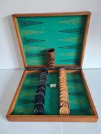 Backgammon in houten koffer, Hobby en Vrije tijd, Ophalen of Verzenden