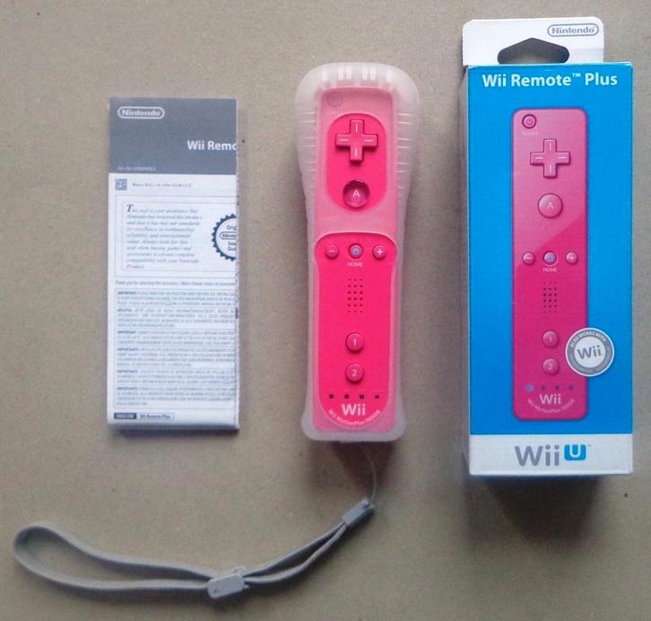 Remote Motion Plus Controller Rose in doosje, Games en Spelcomputers, Games | Nintendo Wii U, Zo goed als nieuw, Ophalen of Verzenden