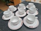 8 koppen, schoteltjes, 6 borden servies Kahla, vintage, Ophalen of Verzenden, Gebruikt, Porselein, Kop(pen) en/of Schotel(s)
