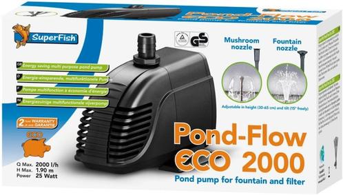 Superfish Pond Flow Eco 2000 fonteinpomp, Tuin en Terras, Vijver-toebehoren, Nieuw, Vijverfolie, Ophalen of Verzenden