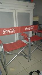 Coca-Cola stoelen plooibaar 2 rode en 2 zwarte, Inklapbaar, Zo goed als nieuw, Ophalen