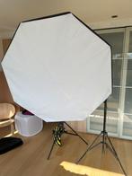 Manfrotto statief type 004B + softbox 120 cm octagon, Audio, Tv en Foto, Ophalen of Verzenden, Gebruikt