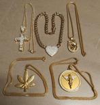 Hals Kettingen / Plated Gold, Handtassen en Accessoires, Kettingen, Ophalen, Nieuw, Met strass