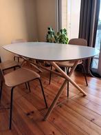 Vends table à manger et ses 6 chaises, Ophalen, Metaal, 50 tot 100 cm, Zo goed als nieuw