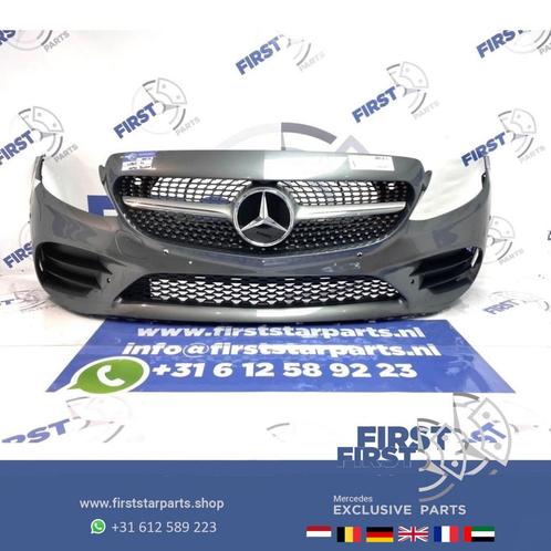 W205 FACELIFT AMG VOORBUMPER + diamond gril 2019 Mercedes C, Auto-onderdelen, Carrosserie, Bumper, Mercedes-Benz, Voor, Gebruikt
