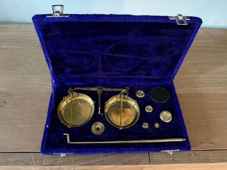 Antieke weegschaalset, Diversen, Overige Diversen, Zo goed als nieuw, Ophalen of Verzenden