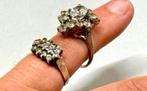 2x Vintage zilveren ring Hallmarked Birmingham 1970-1987, Ophalen of Verzenden, Zilver, Ring, Met edelsteen