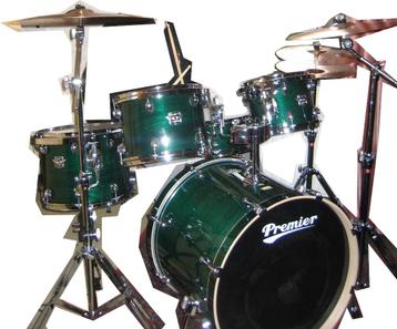 Drum Premier Cabria (groen) + Zildjian ZXT Pro kit