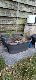 Drie plantenbakken balustrade, Tuin en Terras, Ophalen, Gebruikt, Kunststof, Balkon