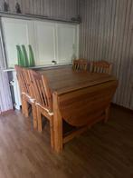 Tafel + stoelen, Huis en Inrichting, Tafels | Eettafels, Ophalen, 50 tot 100 cm, Zo goed als nieuw, Vijf personen of meer