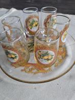 Verres à limoncello sur une assiette, Collections, Comme neuf, Enlèvement ou Envoi