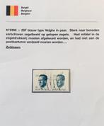 OCB 2356 25F blauw - type Velghe - STERK VERSCHOVEN DRUK, Met stempel, Frankeerzegel, Ophalen of Verzenden, Gestempeld