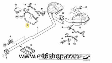 UITLAAT KLEM MINI COOPER S OE 18201490025