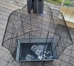 Cage à oiseaux noire spacieuse, Enlèvement, Comme neuf, Métal, Cage à oiseaux