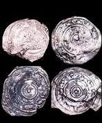 4 zilver munten van 1/2 Dirham Egypte 975-995 + certificaat, Enlèvement ou Envoi, Égypte, Argent