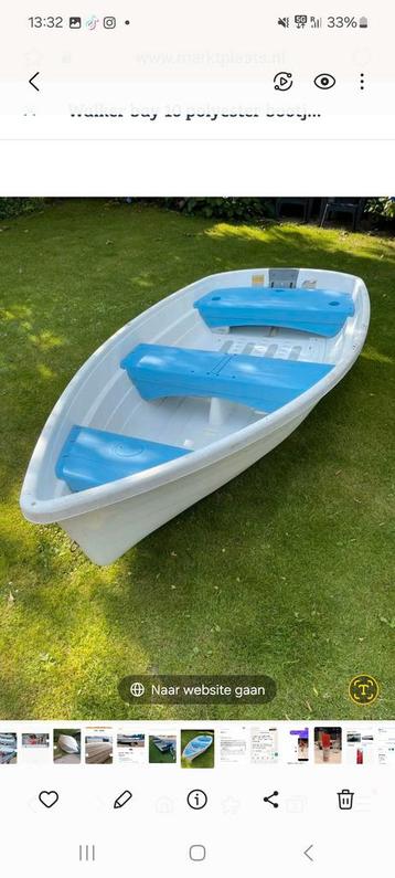 Walker 10 bootje, Watersport en Boten, Motorboten en Motorjachten, Ophalen of Verzenden, Zo goed als nieuw, Polyester, Tot 6 meter