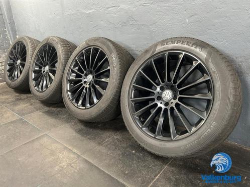 VW Touareg 20 inch zwarte velgen 5x112 winterbanden 275/45R2, Auto-onderdelen, Banden en Velgen, Banden en Velgen, Winterbanden