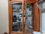 2 houten vitrinedeuren met sierglas, Ophalen