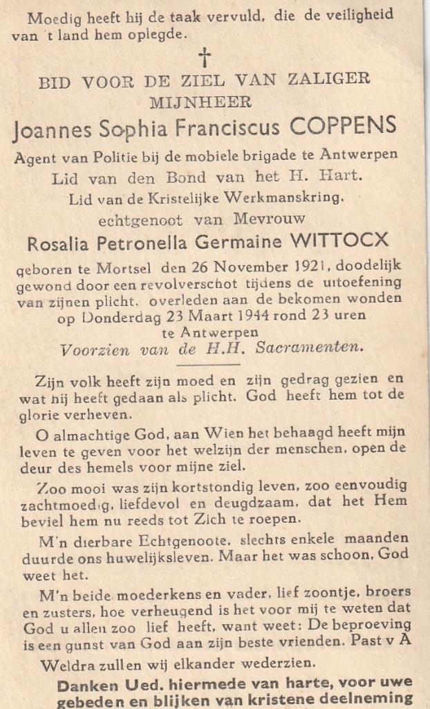 Oorlogsslachtoffers Linne  11.10.1944 namen zie prent, Verzamelen, Bidprentjes en Rouwkaarten, Ophalen of Verzenden