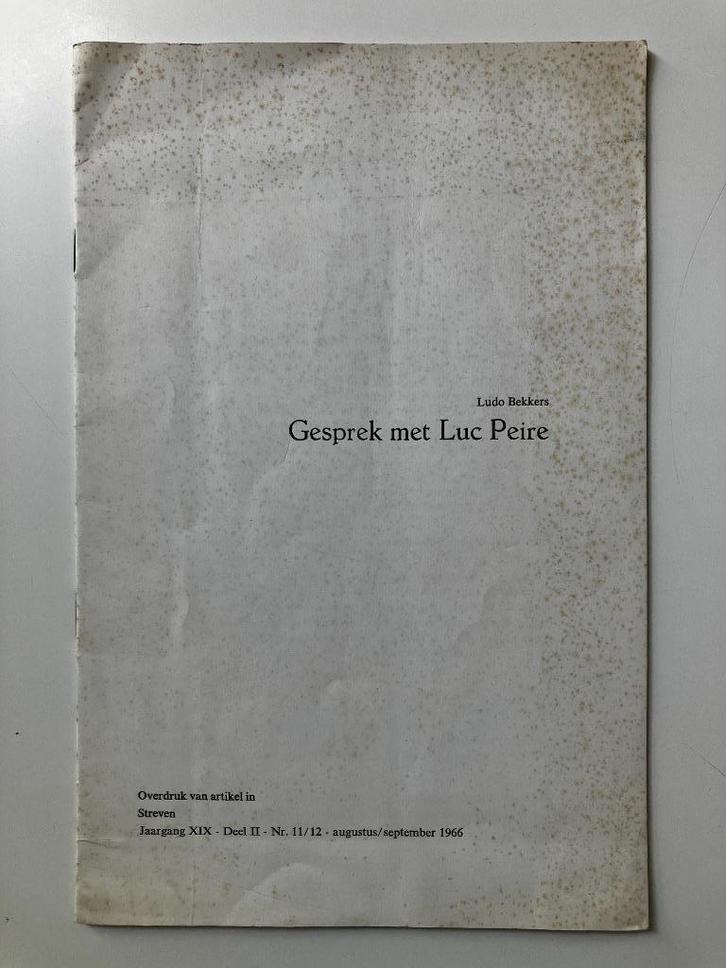 Gesprek met Luc Peire - Ludo Bekkers (gesigneerd), Boeken, Kunst en Cultuur | Beeldend, Ophalen