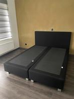 Boxspring 160x200, Huis en Inrichting, Slaapkamer | Boxsprings, Ophalen, Gebruikt, Zwart, Tweepersoons