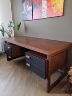 Vintage bureau in wengé fineer, Huis en Inrichting, Bureaus, Ophalen, Bureau
