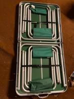 Campingtafel met 4 krukjes. Opklapbaar, Ophalen, Zo goed als nieuw