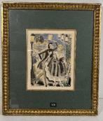 aquarelle signe andre dignimont, Ophalen of Verzenden