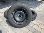 185/65 R15 winterbanden op 4x100 plaatmetalen velgen, Auto-onderdelen, Ophalen, Gebruikt, 15 inch, Band(en)