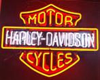 Harley Davidson neon licht reclame verlichting mancave lamp, Collections, Marques & Objets publicitaires, Table lumineuse ou lampe (néon)