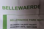 2 toegangs tickets voor Bellewaarde, Tickets en Kaartjes