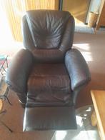 Zwarte lederen elektrische relax, Enlèvement, Comme neuf